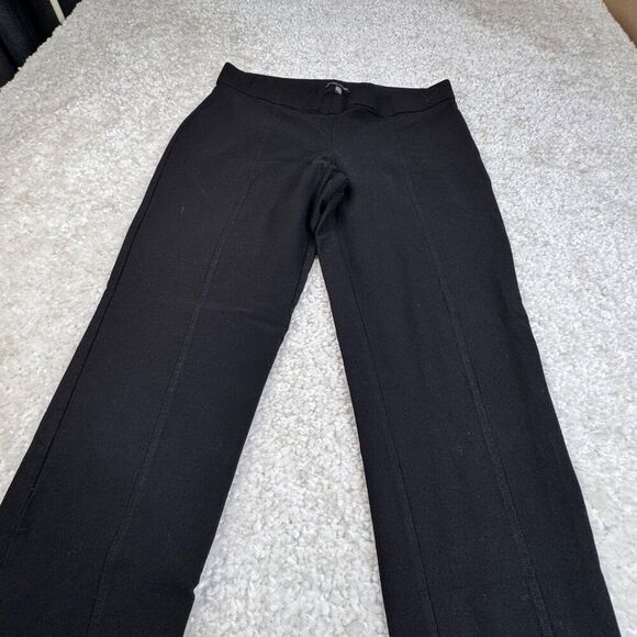 Eileen Fisher Black Washable Stretch Ankle Pant Slit Sides - Picture 3 of 7